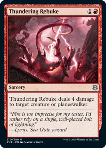 Thundering Rebuke - Zendikar Rising - English - NM - MTG
