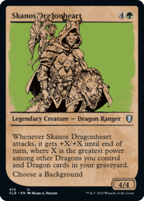 Skanos Dragonheart - Showcase - Battle for Baldur's Gate - English - NM - MTG