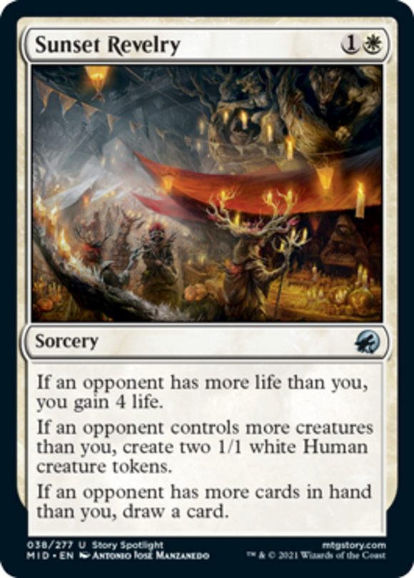 Sunset Revelry - Innistrad: Midnight Hunt - English - NM - MTG