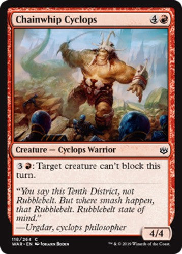 Chainwhip Cyclops - War Of The Spark - English - NM - MTG