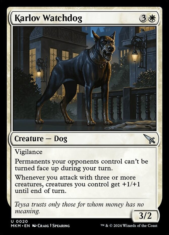 Karlov Watchdog - Murders at Karlov Manor - English - NM - MTG