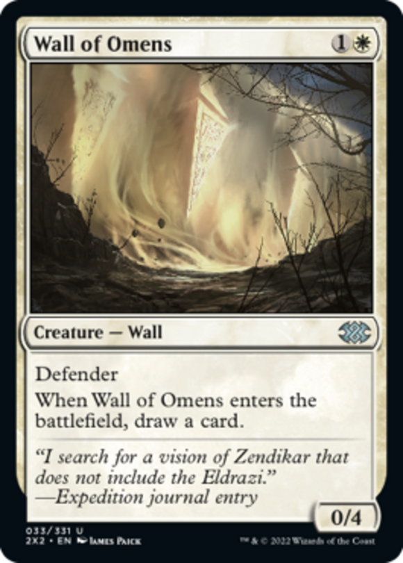 Wall of Omens - Double Masters 2022 - English - NM - MTG