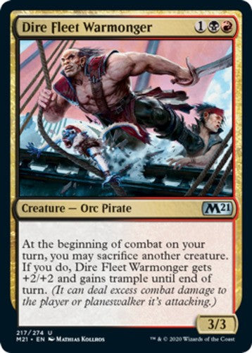 Dire Fleet Warmonger - Core Set 2021 (M21) - English - NM - MTG