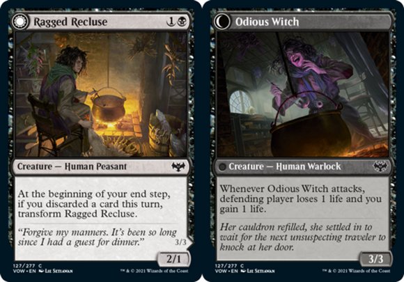 Ragged Recluse // Odious Witch - Innistrad: Crimson Vow - English - NM - MTG