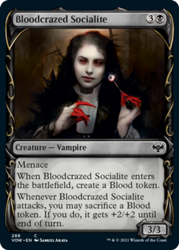 Bloodcrazed Socialite - Showcase - Innistrad: Crimson Vow - English - NM - MTG