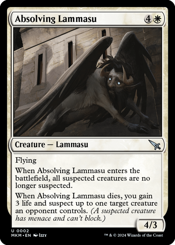 Absolving Lammasu - Murders at Karlov Manor - English - NM - MTG