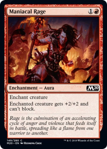 Maniacal Rage - Core Set 2020 (M20) - English - NM - MTG