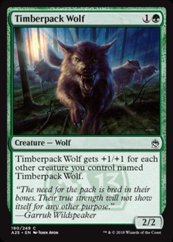 Timberpack Wolf - Masters 25 - English - NM - MTG