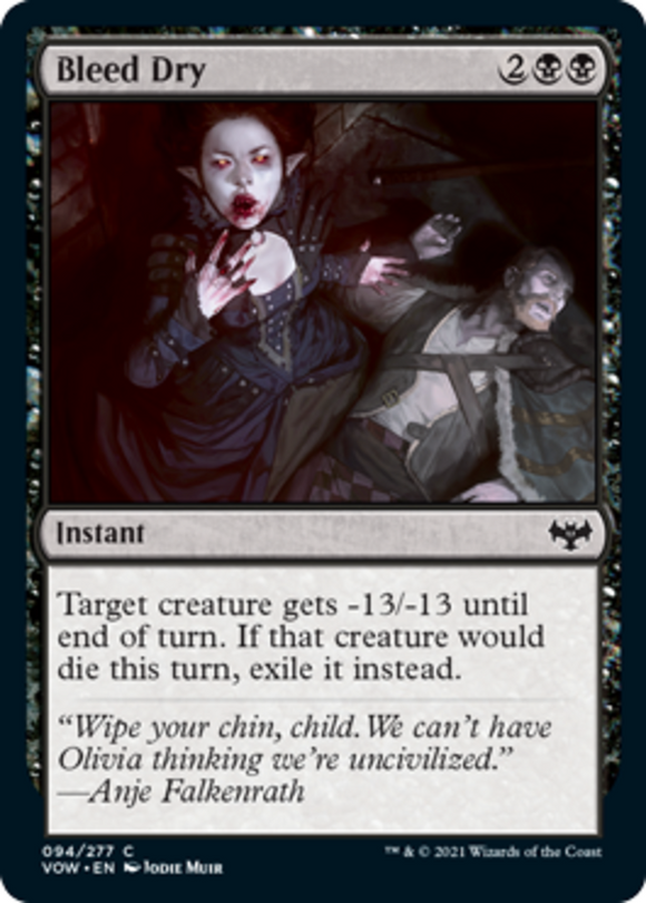 Bleed Dry - Innistrad: Crimson Vow - English - NM - MTG