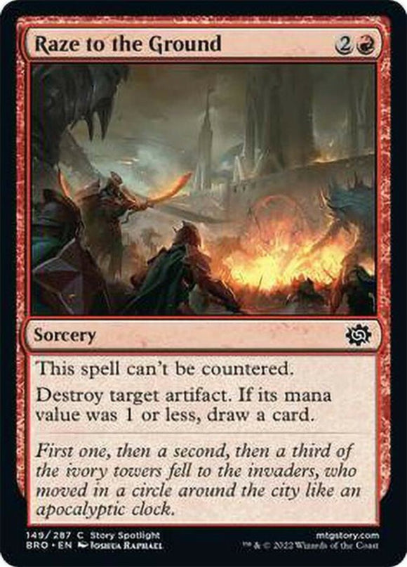Raze to the Ground - The Brothers' War - English - NM - MTG