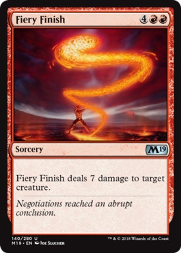 Fiery Finish - Core Set 2019 (M19) - English - NM - MTG
