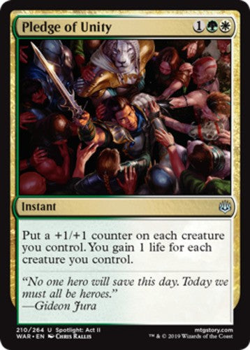 Pledge of Unity - War Of The Spark - English - NM - MTG