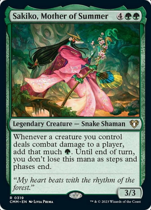 Sakiko, Mother of Summer - Commander Masters - English - NM - MTG
