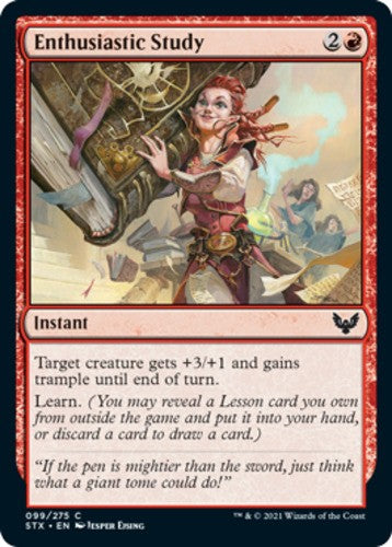 Enthusiastic Study - Strixhaven: School of Mages - English - NM - MTG