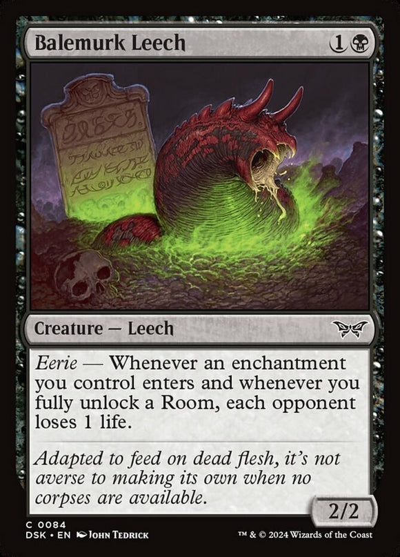 Balemurk Leech - Duskmourn: House of Horror - English - NM - MTG