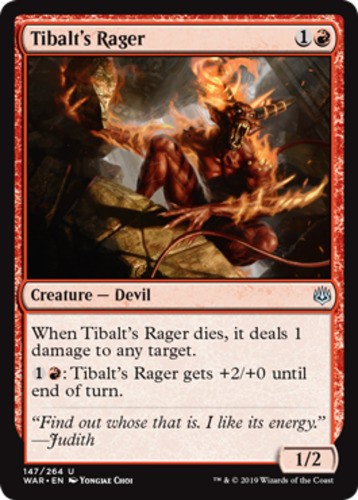 Tibalt's Rager - War Of The Spark - English - NM - MTG
