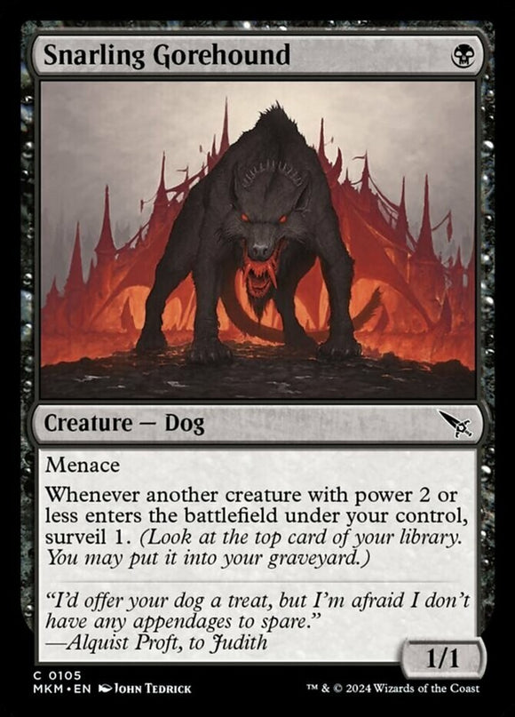 Snarling Gorehound - Murders at Karlov Manor - English - NM - MTG