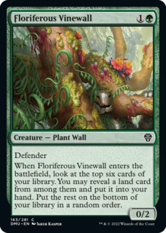 Floriferous Vinewall - Dominaria United - English - NM - MTG