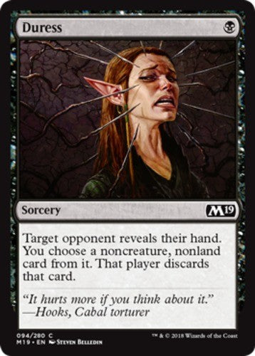 Duress - Core Set 2019 (M19) - English - NM - MTG