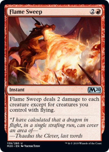Flame Sweep - Core Set 2020 (M20) - English - NM - MTG