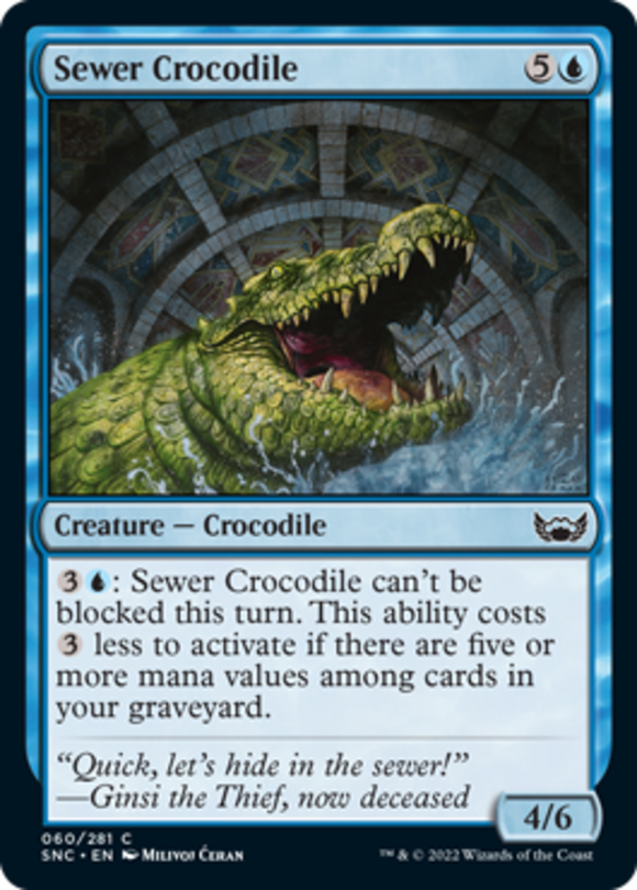 Sewer Crocodile - Streets of New Capenna - English - NM - MTG