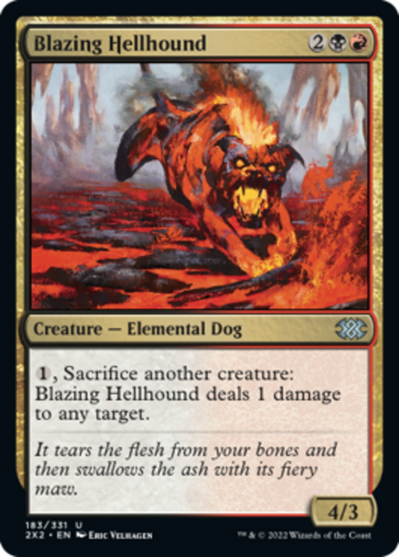 Blazing Hellhound - Double Masters 2022 - English - NM - MTG