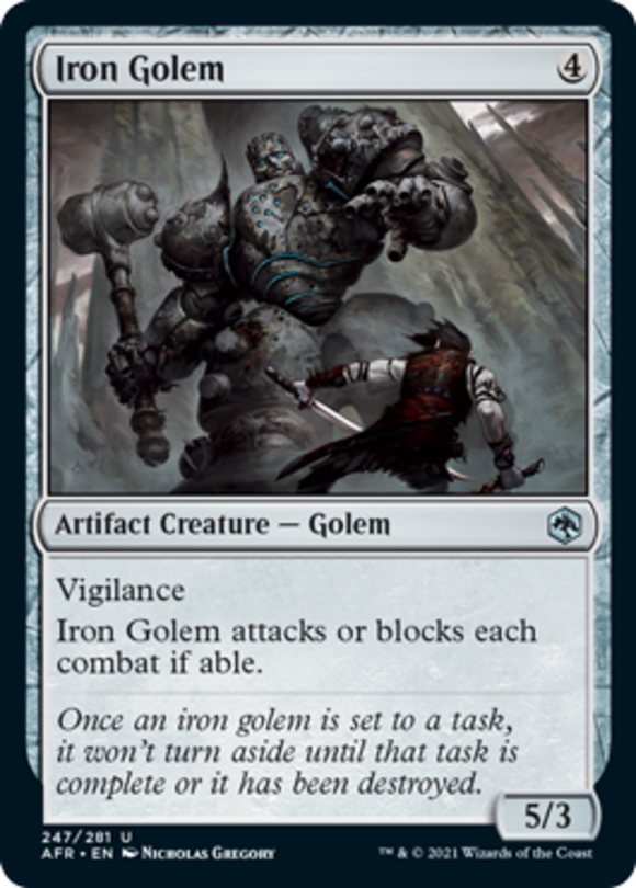 Iron Golem - Forgotten Realms - English - NM - MTG