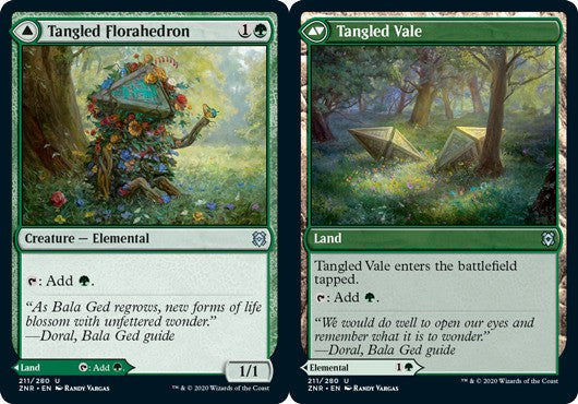 Tangled Florahedron // Tangled Vale - Zendikar Rising - English - NM - MTG