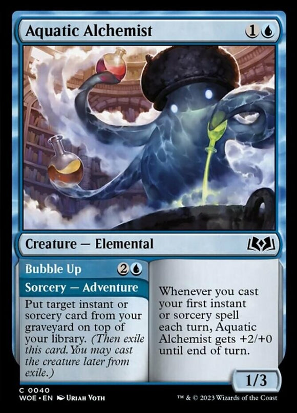 Aquatic Alchemist // Bubble Up - Wilds of Eldraine - English - NM - MTG