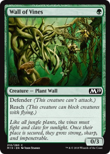 Wall of Vines - Core Set 2019 (M19) - English - NM - MTG