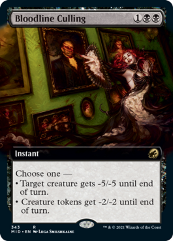 Bloodline Culling - Extended Art - Innistrad: Midnight Hunt - English - NM - MTG