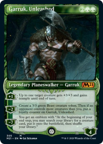 Garruk, Unleashed - Showcase - Core Set 2021 (M21) - English - NM - MTG