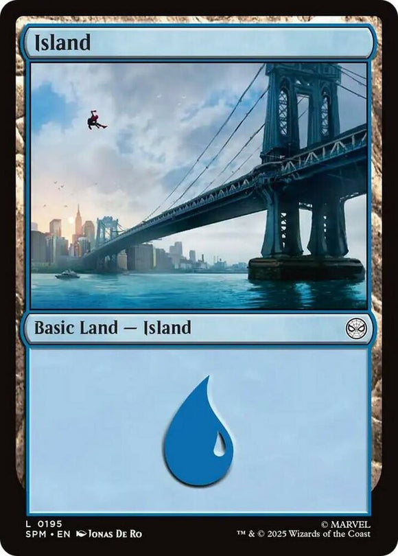 Island (0195) - Marvel's Spider-Man - English - NM - MTG
