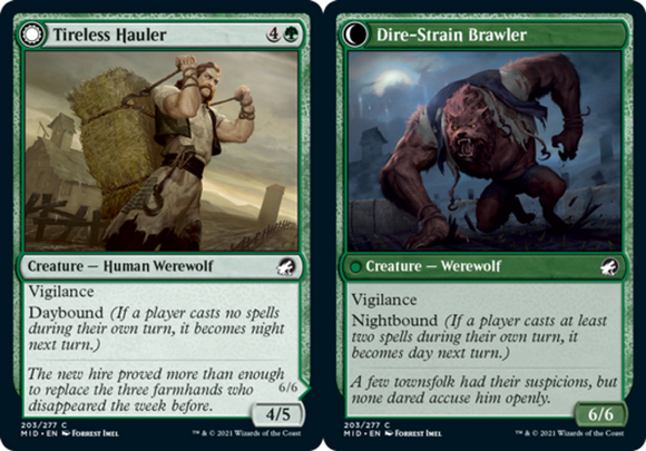 Tireless Hauler // Dire-Strain Brawler - Innistrad: Midnight Hunt - English - NM