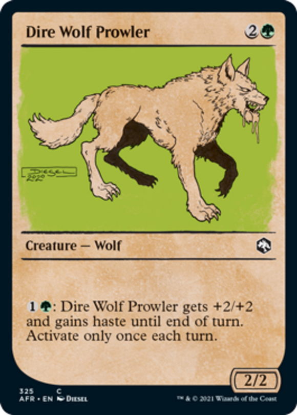 Dire Wolf Prowler - Showcase - Forgotten Realms - English - NM - MTG