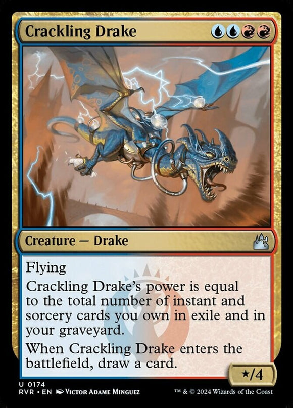 Crackling Drake - Ravnica Remastered - English - NM - MTG