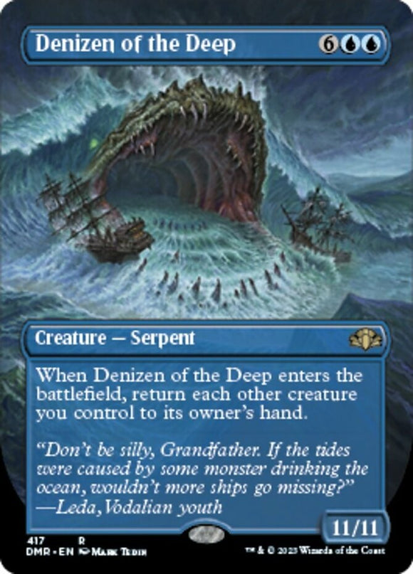 Denizen of the Deep - Borderless - Dominaria Remastered - English - NM - MTG