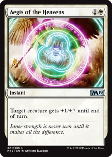Aegis of the Heavens - Core Set 2019 (M19) - English - NM - MTG