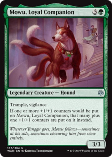 Mowu, Loyal Companion - War Of The Spark - English - NM - MTG