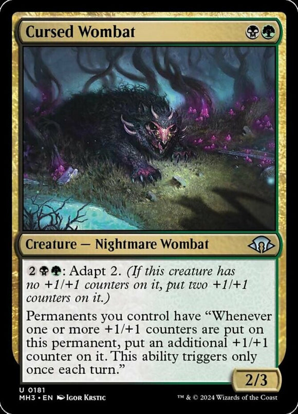 Cursed Wombat - Modern Horizons 3 - English - NM - MTG