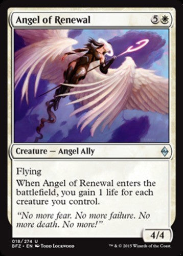 Angel of Renewal - Battle for Zendikar - English - NM - MTG