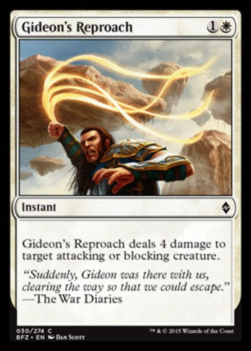 Gideon's Reproach - Battle for Zendikar - English - NM - MTG