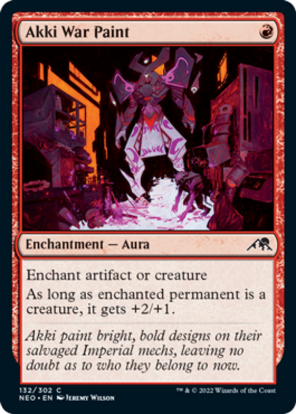 Akki War Paint - Kamigawa: Neon Dynasty - English - NM - MTG
