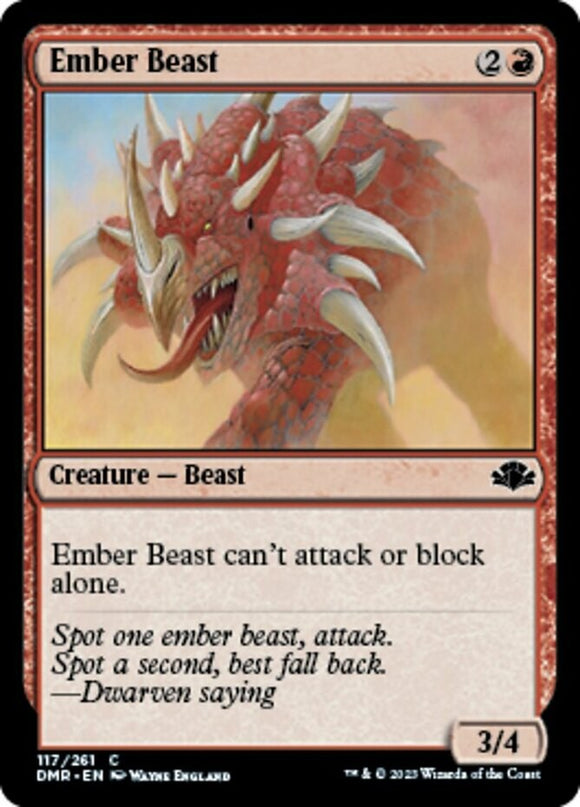 Ember Beast - Dominaria Remastered - English - NM - MTG