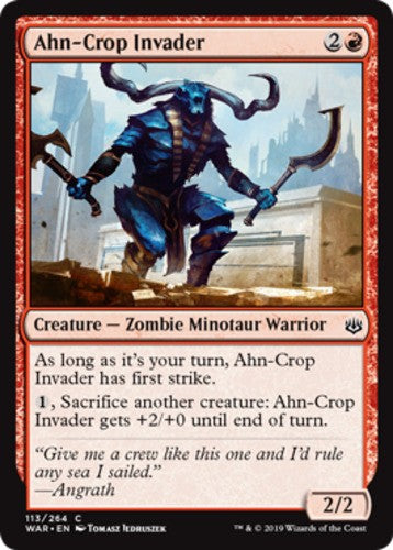 Ahn-Crop Invader - War Of The Spark - English - NM - MTG