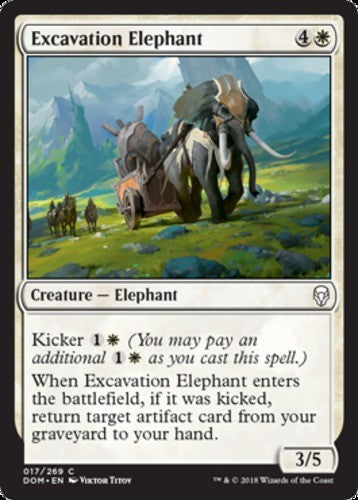 Excavation Elephant - Dominaria - English - NM - MTG