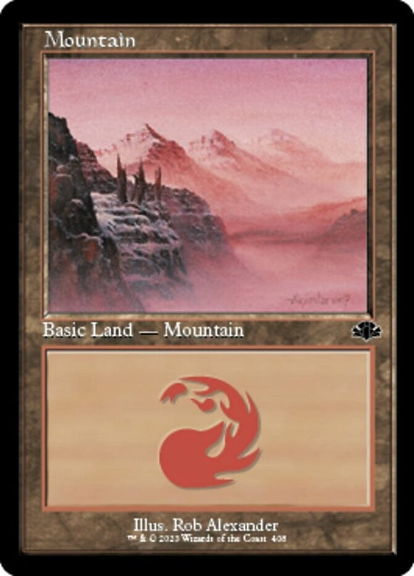 Mountain (408) - Retro Frame - Dominaria Remastered - English - NM - MTG