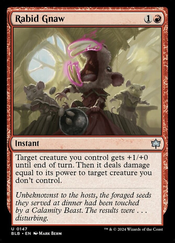 Rabid Gnaw - Bloomburrow - English - NM - MTG