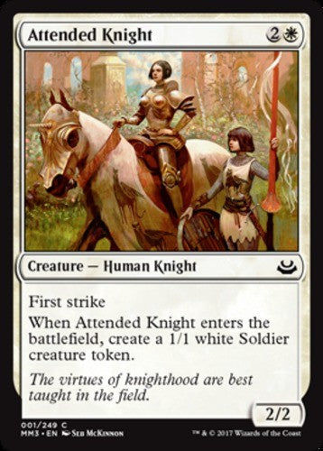 Attended Knight - Modern Masters 2017 - English - NM - MTG