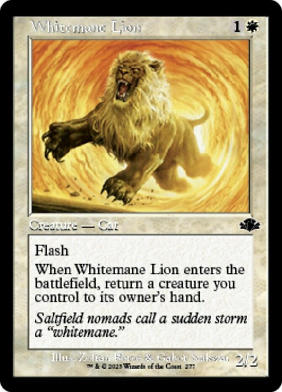 Whitemane Lion - Retro Frame - Dominaria Remastered - English - NM - MTG